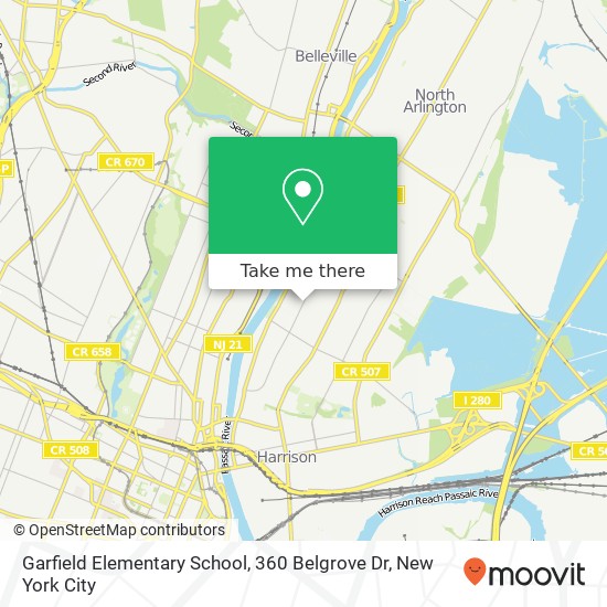 Garfield Elementary School, 360 Belgrove Dr map