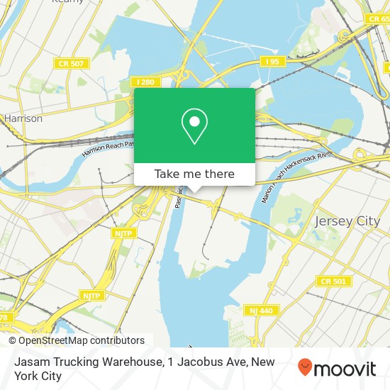 Mapa de Jasam Trucking Warehouse, 1 Jacobus Ave