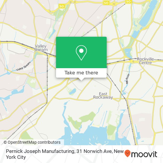 Mapa de Pernick Joseph Manufacturing, 31 Norwich Ave