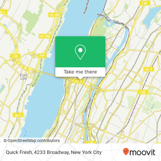 Mapa de Quick Fresh, 4233 Broadway