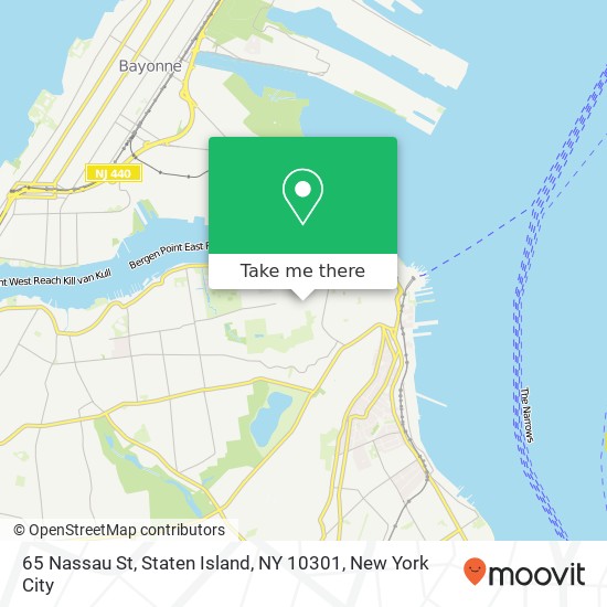 Mapa de 65 Nassau St, Staten Island, NY 10301