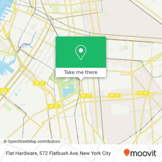 Mapa de Flat Hardware, 572 Flatbush Ave