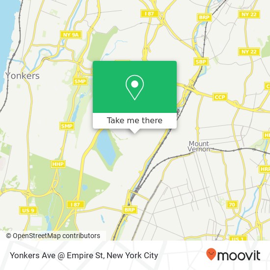 Mapa de Yonkers Ave @ Empire St