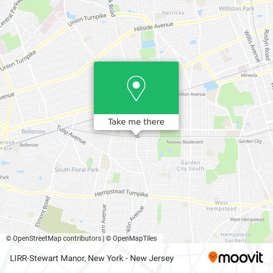 LIRR-Stewart Manor map