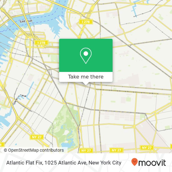 Atlantic Flat Fix, 1025 Atlantic Ave map