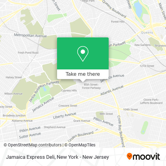 Jamaica Express Deli map