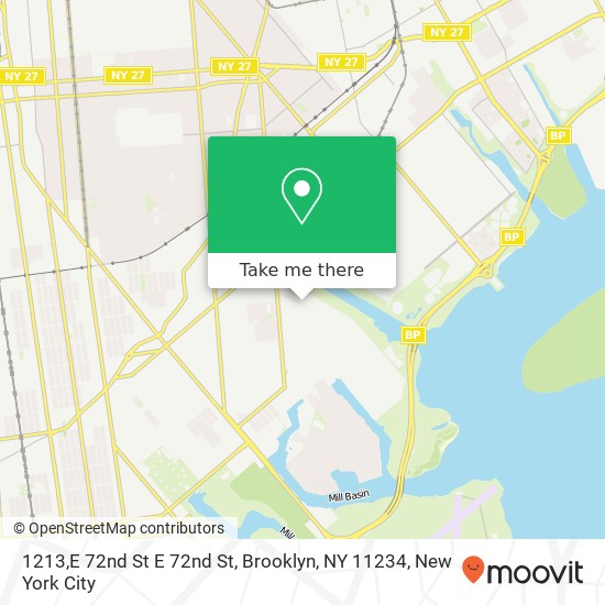 Mapa de 1213,E 72nd St E 72nd St, Brooklyn, NY 11234