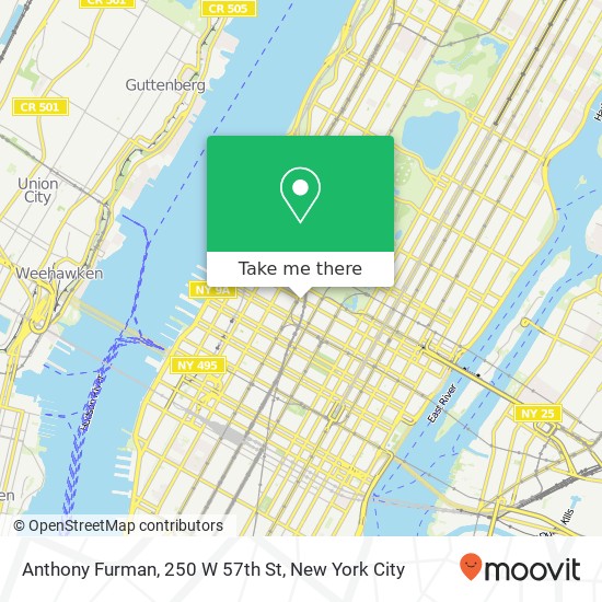 Mapa de Anthony Furman, 250 W 57th St