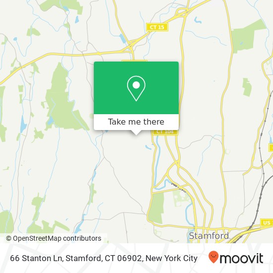 Mapa de 66 Stanton Ln, Stamford, CT 06902