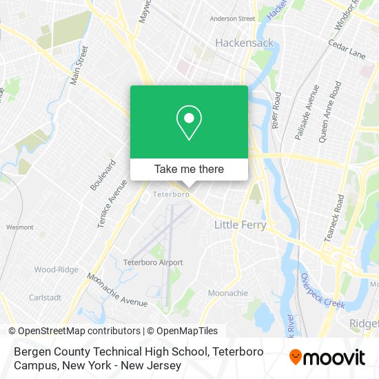 Mapa de Bergen County Technical High School, Teterboro Campus