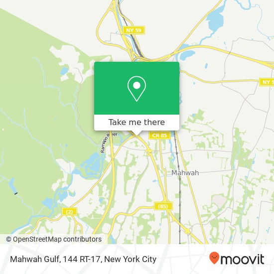 Mahwah Gulf, 144 RT-17 map