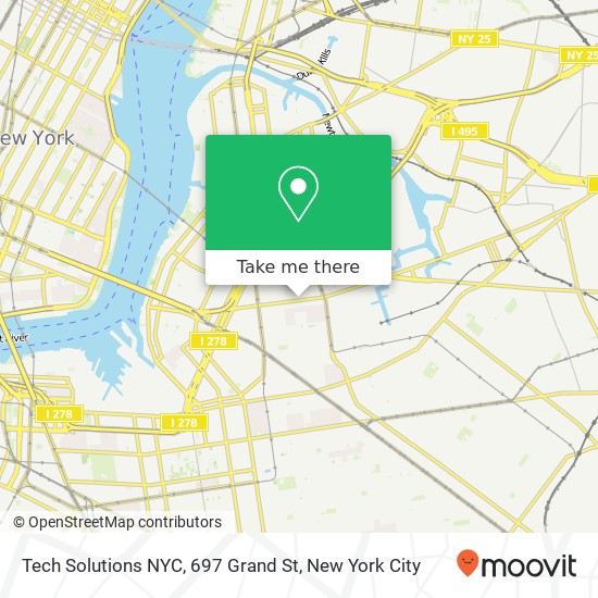 Tech Solutions NYC, 697 Grand St map