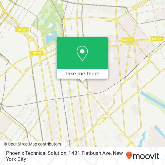 Mapa de Phoenix Technical Solution, 1431 Flatbush Ave
