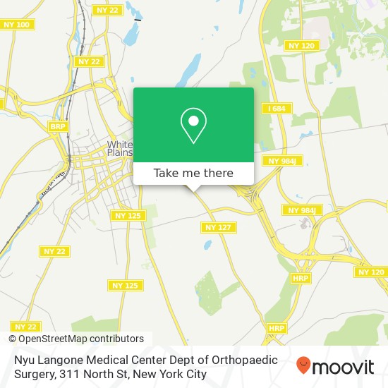 Mapa de Nyu Langone Medical Center Dept of Orthopaedic Surgery, 311 North St