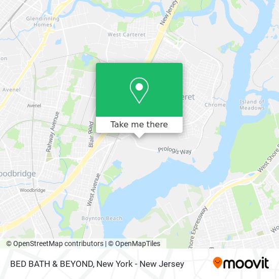 BED BATH & BEYOND map