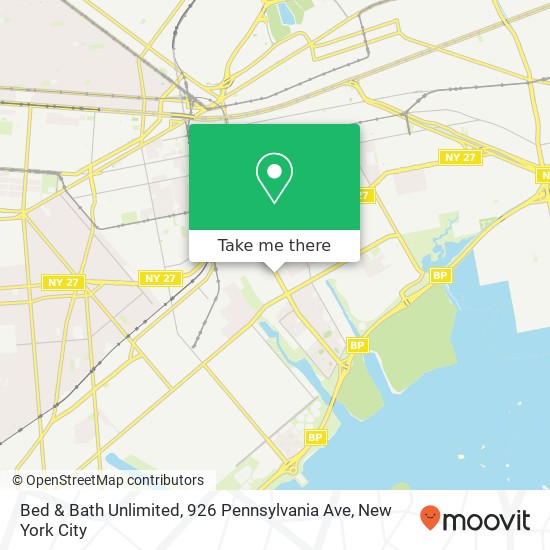 Mapa de Bed & Bath Unlimited, 926 Pennsylvania Ave