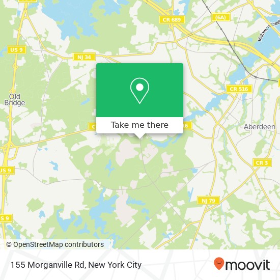 Mapa de 155 Morganville Rd, Matawan, NJ 07747