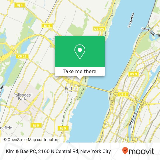Mapa de Kim & Bae PC, 2160 N Central Rd