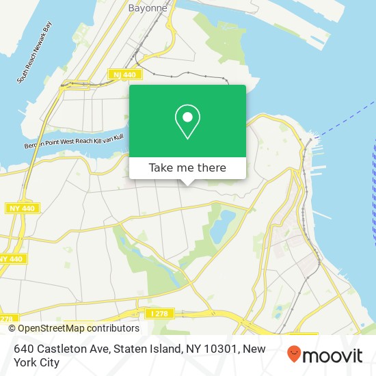 640 Castleton Ave, Staten Island, NY 10301 map