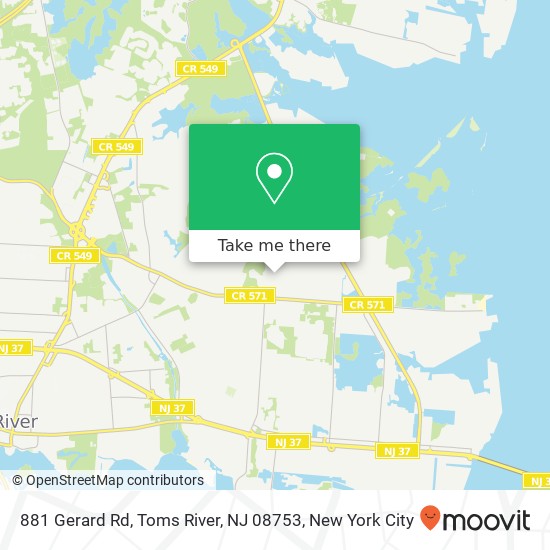 881 Gerard Rd, Toms River, NJ 08753 map