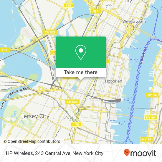 Mapa de HP Wireless, 243 Central Ave