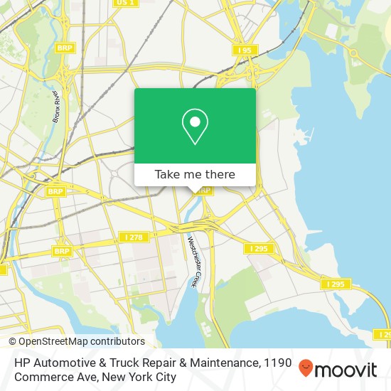 Mapa de HP Automotive & Truck Repair & Maintenance, 1190 Commerce Ave