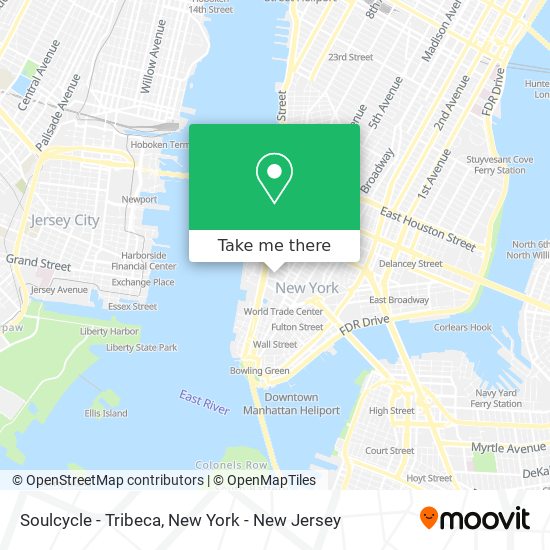 Soulcycle - Tribeca map