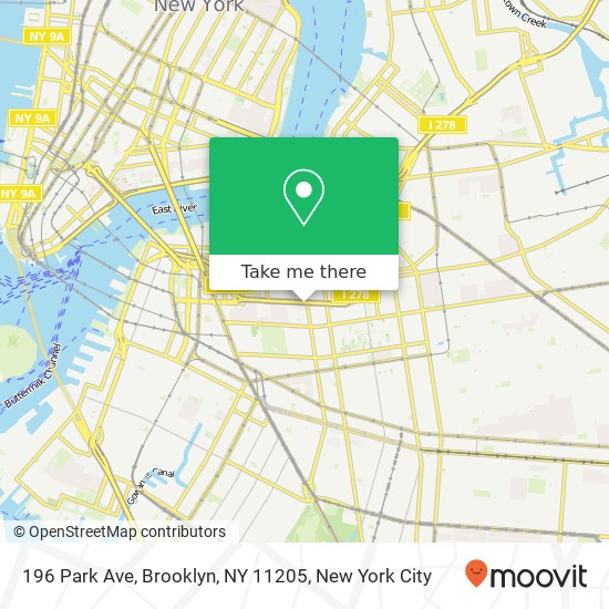 Mapa de 196 Park Ave, Brooklyn, NY 11205