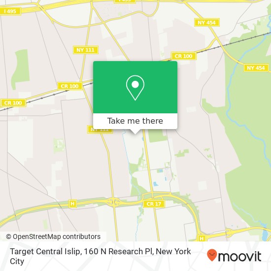 Mapa de Target Central Islip, 160 N Research Pl