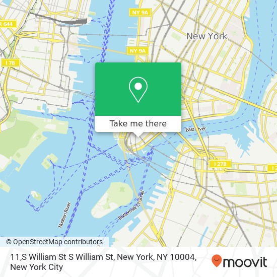 Mapa de 11,S William St S William St, New York, NY 10004