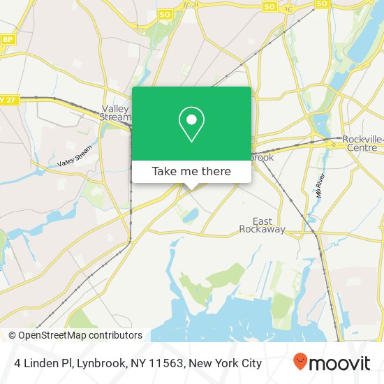 Mapa de 4 Linden Pl, Lynbrook, NY 11563