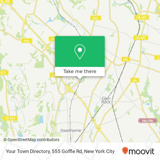 Mapa de Your Town Directory, 555 Goffle Rd