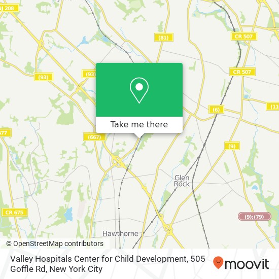 Valley Hospitals Center for Child Development, 505 Goffle Rd map