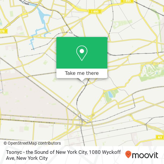 Mapa de Tsonyc - the Sound of New York City, 1080 Wyckoff Ave