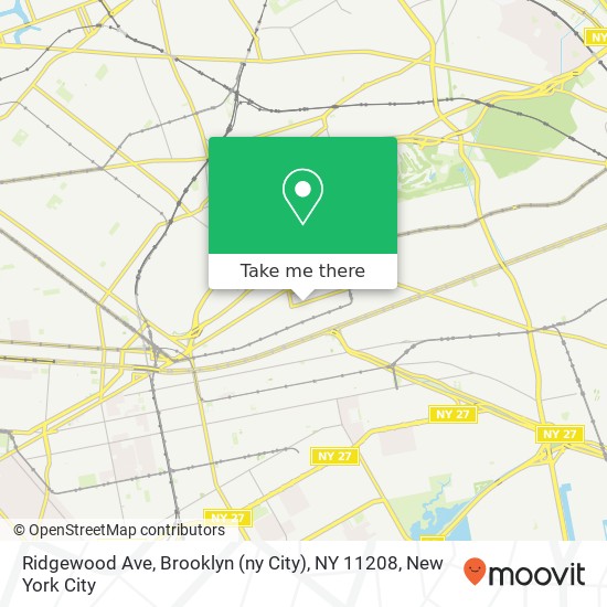 Ridgewood Ave, Brooklyn (ny City), NY 11208 map