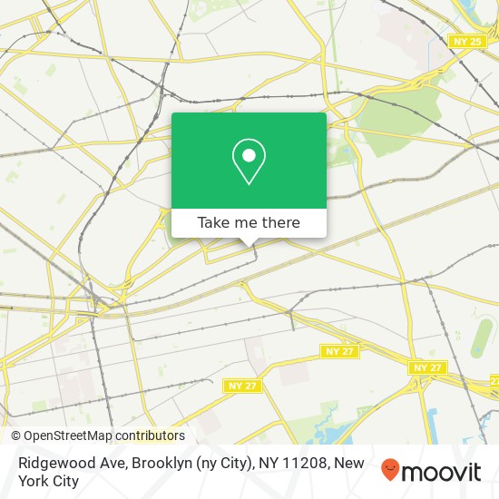 Ridgewood Ave, Brooklyn (ny City), NY 11208 map