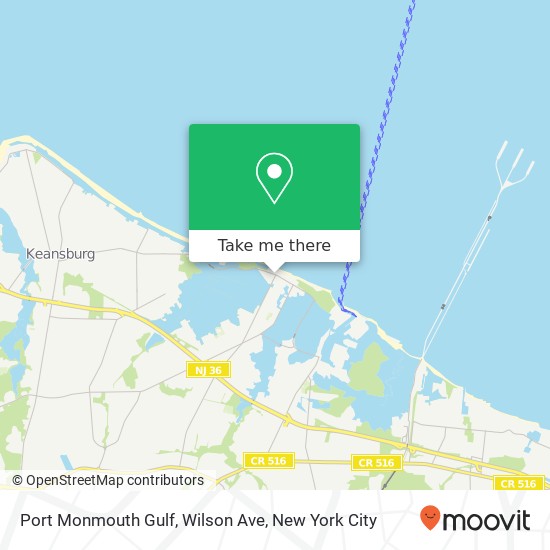 Mapa de Port Monmouth Gulf, Wilson Ave