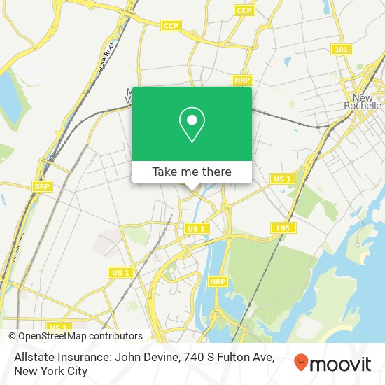 Mapa de Allstate Insurance: John Devine, 740 S Fulton Ave