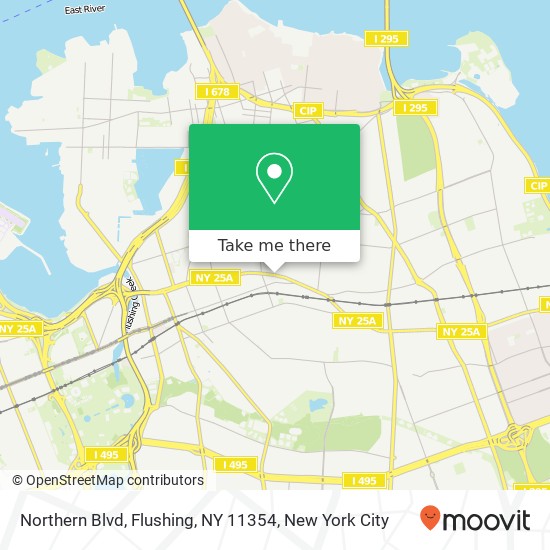 Mapa de Northern Blvd, Flushing, NY 11354