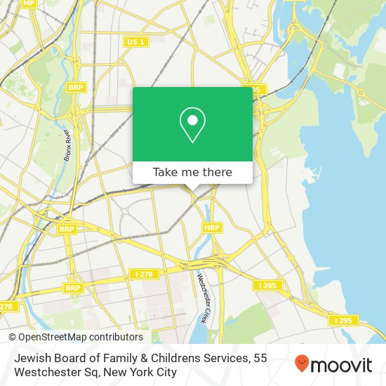 Mapa de Jewish Board of Family & Childrens Services, 55 Westchester Sq