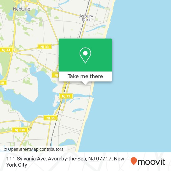 111 Sylvania Ave, Avon-by-the-Sea, NJ 07717 map