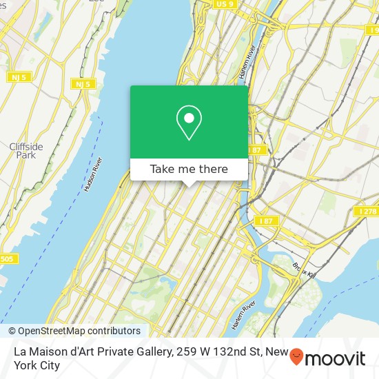 La Maison d'Art Private Gallery, 259 W 132nd St map