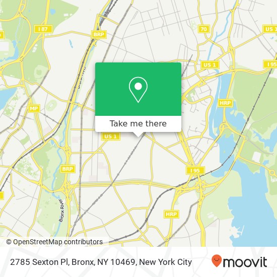 Mapa de 2785 Sexton Pl, Bronx, NY 10469