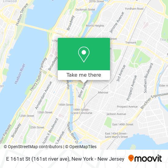 Mapa de E 161st St (161st river ave)