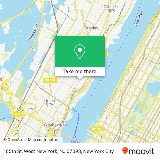 Mapa de 65th St, West New York, NJ 07093