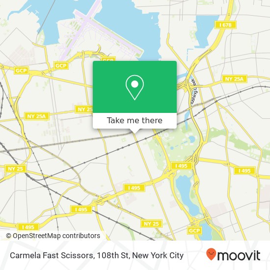 Carmela Fast Scissors, 108th St map