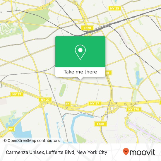 Mapa de Carmenza Unisex, Lefferts Blvd