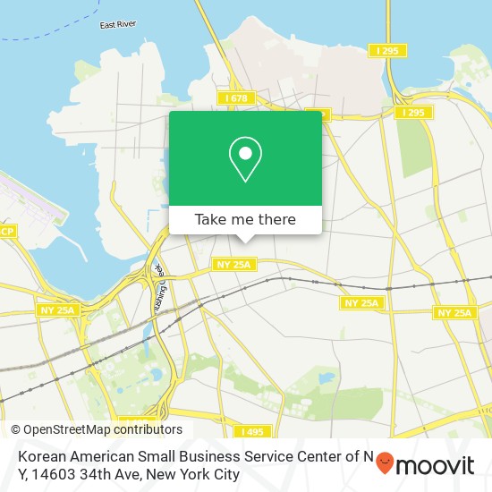 Korean American Small Business Service Center of N Y, 14603 34th Ave map