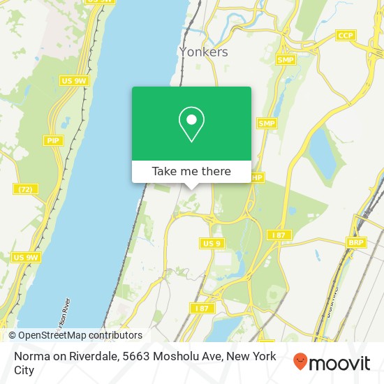 Mapa de Norma on Riverdale, 5663 Mosholu Ave