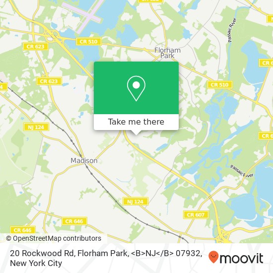 20 Rockwood Rd, Florham Park, <B>NJ< / B> 07932 map